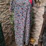Vintage 80s Tunic dress monochrome with multicoloured print and red trim detail uk 14 Image 10