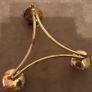 bright brass three candle holder Image 3