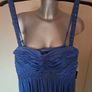 BNWT Adrianna Papell boutique blue embroidered style 041829470 knee length dress size UK6 EU34 Postage included Image 2