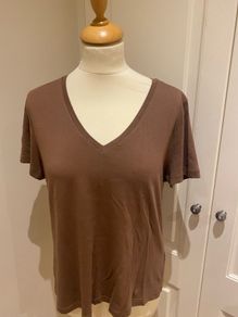 M&S toffee cotton top size 12