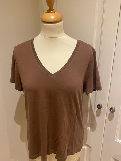M&S toffee cotton top size 12