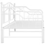 Pull-out Sofa Bed Frame White Metal 90x200 cm Image 8