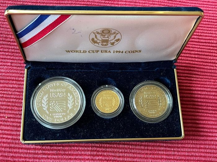 USA 1994 Gold Coin 5 Dollar Proof Coin Set + Silver