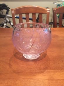 Hand Blown Glass Dome Vase
