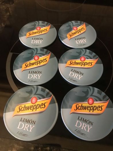 Schweppes Metal Coaster Set (6)
