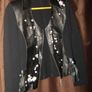 Women's Black Leather Embroidered Jacket Image 7