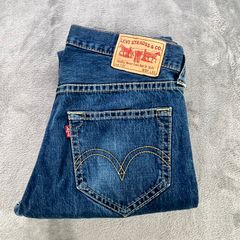 Mens Levis 907 Jeans Size W34 L25, Blue Cut-Off, Straight, Relaxed Fit - Vintage