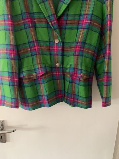 vintage check blazer