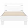 Bed Frame without Mattress with LED Lights White Image 5