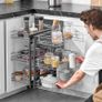 15W Opening Blind Corner Pull Out Organizer, 3 Tier 6 Shelf Kitchen Cabinet Organizer, Chrome Carbon Steel Storage Basket, Slide Out Storage Organizer, Left & Right Open Compatible Image 8