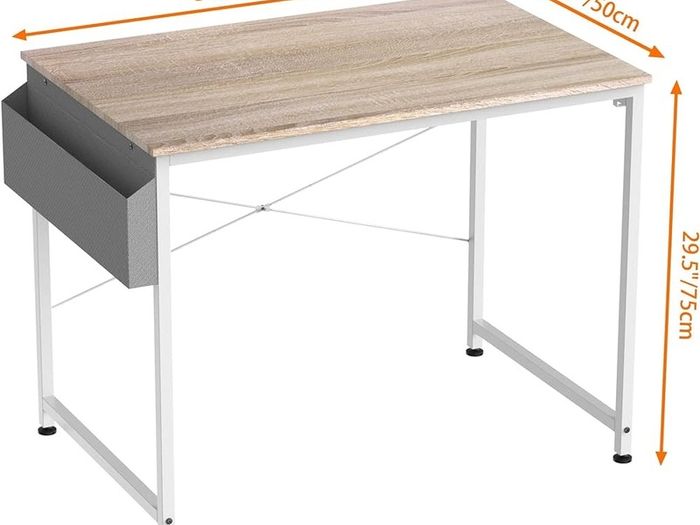 NEW SALE | Writing Computer Desk, Office Work Desk for student and worker, Laptop Table with Storage Bag and Headphone Hook,Modern Simple Style Desks for Bedroom, Home, Office(80x50x75cm)