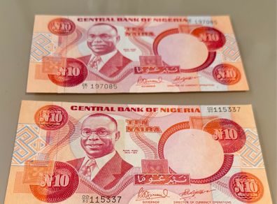 Nigerian Currency - Naira 10, 20 and 50