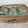 3 Fancy Jars In Hessian Basket Image 3