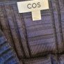 COS navy ribbed long skirt Image 4