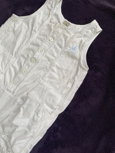 French designer Taille 0 74cm christening all in one dungarees