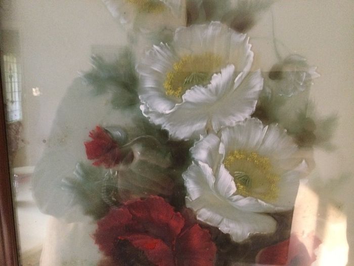 Art Reverse Oil on Glass X 2 .