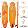 Inflatable Stand Up Paddle Board 10'6''/10' x 30" x 6" with Premium SUP Paddle Board Accessories & Backpack, Ultra-Light, Wide Stable Design, Non-Slip Deck for Youth & Adults (FREE SHIPPING) Image 5