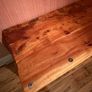 Rustic wooden console table - solid timber with metal details Image 2