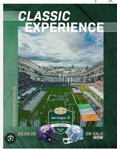American football Aviva, half way line, half price, cost 250, sell 100 each.