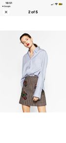 Zara Woman Checked Mini Skirt - Size M