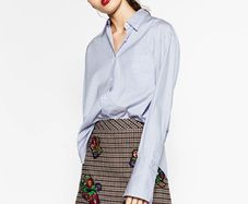 Zara Woman Checked Mini Skirt - Size M
