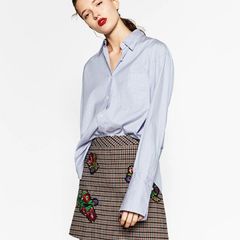 Zara Woman Checked Mini Skirt - Size M
