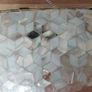 Mother of pearl bridal clutch bag with silver chain carrier strap for sale Image 2