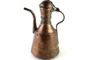 Antique Turkish copper pitcher