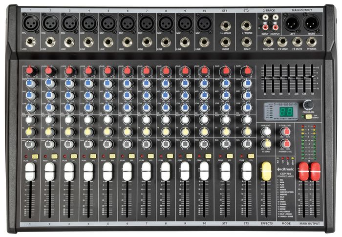 Compact Power Mixer CSP-714 powered mixer 700W