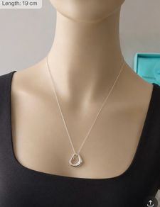 Tiffany and Co Open heart necklace with Diamante Authentic
