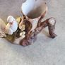 Vintage Capodimonte Italy Doves on Branch with Flowers Porcelain Figure Labels Image 2