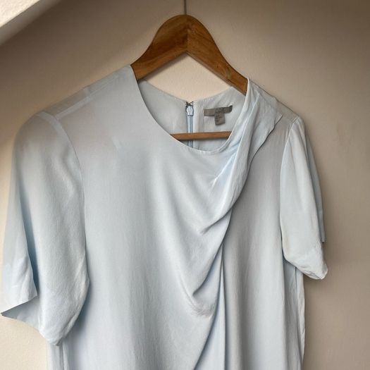 COS Pure Silk Blue Blouse