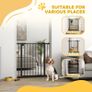 PawHut Metal 74-80cm Wide Adjustable Dog Gate Black Image 5