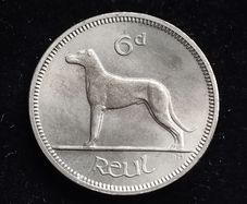 Ireland - 1966 - 6 Pence - Wolfhound - KM.13a - UNC - [263]