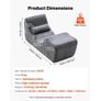 Yoga Chair Chaise, Ergonomic Chaise Lounge Chair for Yoga, Modern Boneless Curved Foam Lounge Indoor for Massage, Stretching, Relaxation, Exercise, Used in Living Room, Bedroom, Balcony, Grey Image 4