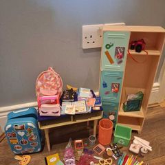 Huge Our Generation Doll Mega Bundle Approx 20 Sets Mixed Travel, School, Medical, Salon, Shoes & More