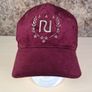 River Island velvet baseball cap hat womens girls burgundy gold Image 3
