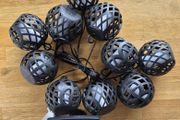 Globe style candle effect solar lights.