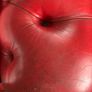 Red leather chesterfield arm chair vintage Image 5