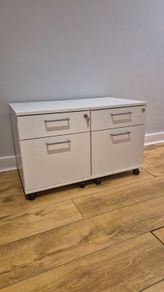 Pair of White IKEA Office Drawers - Heavy Duty - Bedside or Desk Use