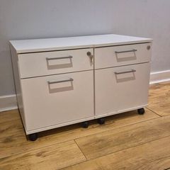 Pair of White IKEA Office Drawers - Heavy Duty - Bedside or Desk Use