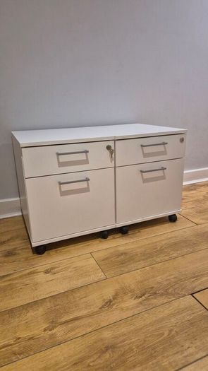 Pair of White IKEA Office Drawers - Heavy Duty - Bedside or Desk Use