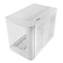 MATX Gaming Case Panoramic View Dual Tempered Curve Glass Computer Case, USB 3.0 Port, Supports Dual 360mm AIO, White Image 3