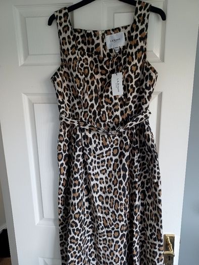 LK Bennett dress size 12 bnwt multi leopard print