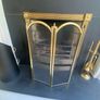 traditional brass fireplace companion set. Image 2