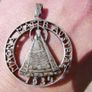 Vintage Magna Mater Austriae 1934 Cut 5 Schilling Silver Coin Pendant Image 2