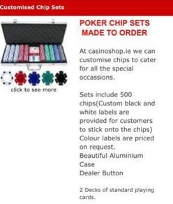 Poker chips (14g with metal core) - 300 chip set
