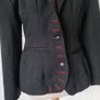Vintage 1980s avant garde black blazer 1940s style red buttonholes M 10 12 Made in England for Miss Selfridge Image 7