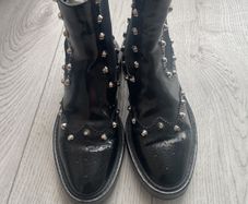 Balenciaga Black Studded Leather Boots