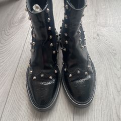 Balenciaga Black Studded Leather Boots